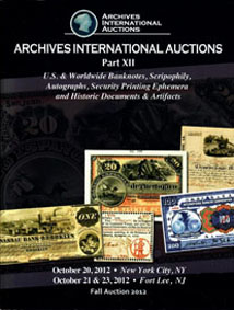2012 Archives International Auctions catalog
